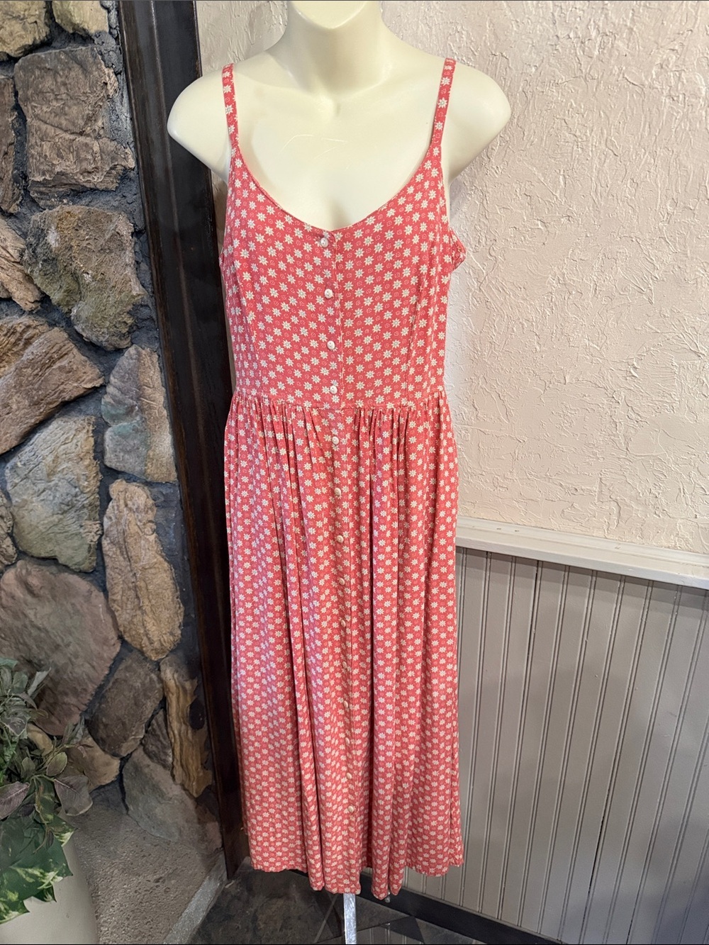 J. Crew Coral Pink Floral Maxi Sundress